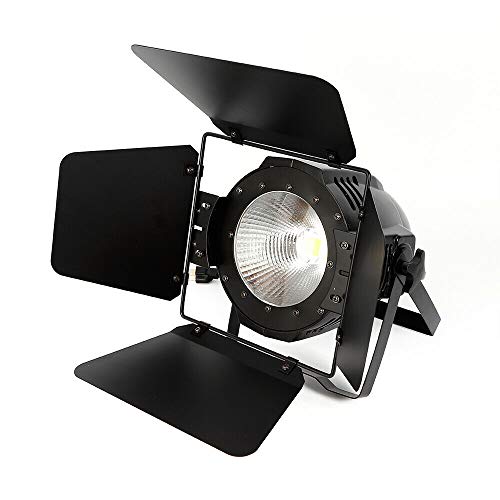 Stage Lights with Barn Doors, 200W COB LED Par Lights Spotlights, 2 in 1 Warm White & Cool White DMX512 Professional Party Lights Spotlight for Events Parties Wedding Theater Church Concert Dance