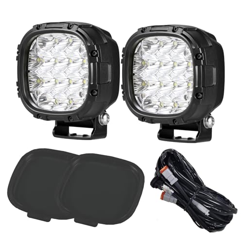 BIGLION.X 4 Inch 160W Round LED Offroad Lights Driving Spotlights Fog Light - color: White