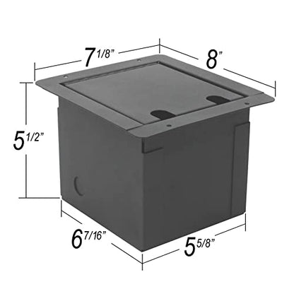 Elite Core | FB8-4XF2XM1H1E | Recessed Floor Box | 4 XLR Female, 2 XLR Male, 1 HDMI & 1 Tactical Ethernet Connections - style: 4-XLRF, 2-XLRM, 1-HDMI, 1-Ethernet