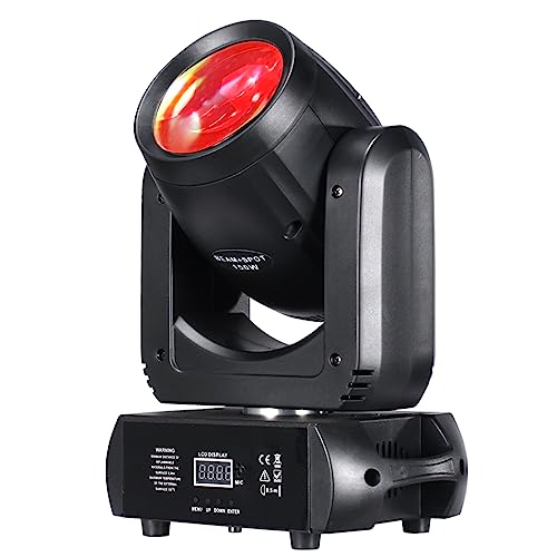 150W Moving Head DJ Lights LED Stage Light Mini Beam Spot 8 Gobos 8 Colors Stage Lighting DMX 512 12CH with Sound Activated for Wedding Live Show Disco Events Party(150W, 1) - style: 150W