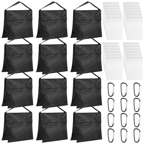 12 PCS Photography Weight Bags Set, Empty Heavy Photo Studio Filled Weight Bags, Sandbag Set for Photography Tripod Stand Sports Outdoor Photo Video Studio Boom Brackets