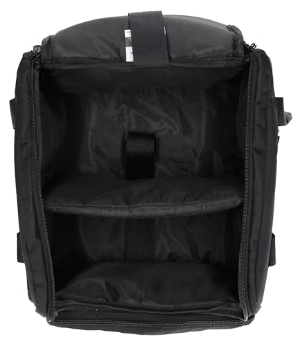 Rockville RLB40 Padded Travel Bag for (2) Chauvet or American DJ Effect Lights | 10mm Padding, 13" x 13" x 6.8" Per Compartment, Removable Divider, Accessory Pocket, Shoulder Strap, Fits 1 or 2 Fixtures
