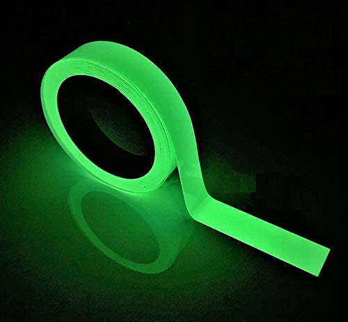 Glow in The Dark Tape - 65 FT X 0.5 Inch Luminous Photoluminescent/Luminescent Emergency Roll Safety Egress Markers Stairs, Walls, Steps, Exit Sign. Glowing Pro Theatre Stage Floor (65 ft X 0.5 inch) - size: 65 ft X 0.5 inch