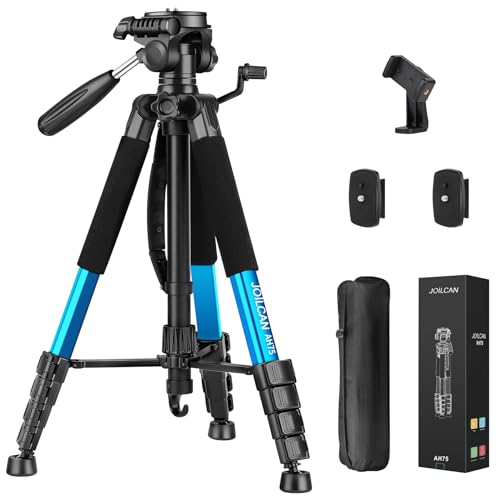 JOILCAN Tripod Camera Tripod, 74" Tripod for Camera Cell Phone - color: Blue, size: 74"