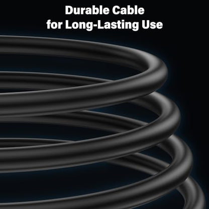 J&D XLR Cable 2-Pack, 3 Pin to 5 Pin Adapter (Male to Female & Female to Male) - DMX Microphone Cable for Audio & Stage Lighting, DMX512 Light Turnaround, 30 cm