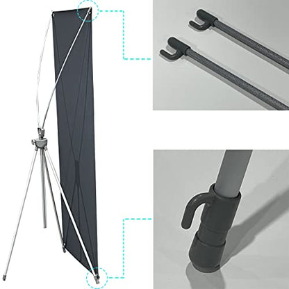 4UMedia&Displays 8 Units Premium X Banner Stand 24"x63" (Stand ONLY) (8 Pack) with Carrying Bag for Trade Show and Other Event Display - size: 8 PACK