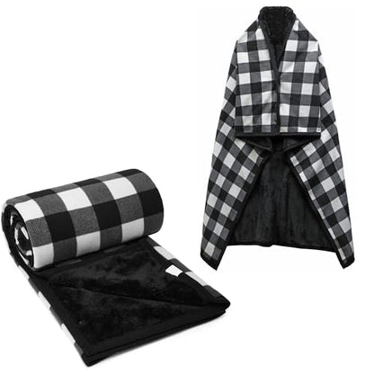 forestfish Fleece Wearable Blanket Oversized, Comfy Lightweight Lap Blanket Poncho Throw with Buttons, 63“x 55”(Black) - color: Black, size: Large(63"x55")