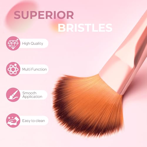Nicpro 7pcs Face Paint Brush Set,Aesthetic Pastel Face & Body Paint Brushes | Artist Paintbrushes for Acrylic Watercolor Oil Gouache, Professional Painting Brushes for Halloween Cosplay Party Makeup Kit - color: Pastel