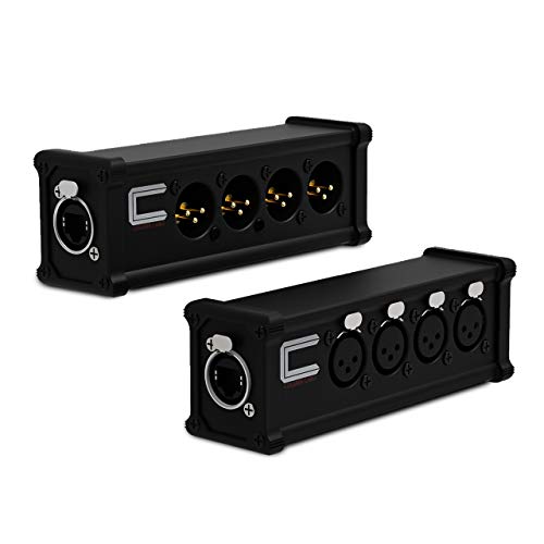 XLR Snake 4 Channel Audio Over Ethernet - DMX Snake XLR Over Ethernet RJ45 Audio Snakes - size: Pair Male and Female Box