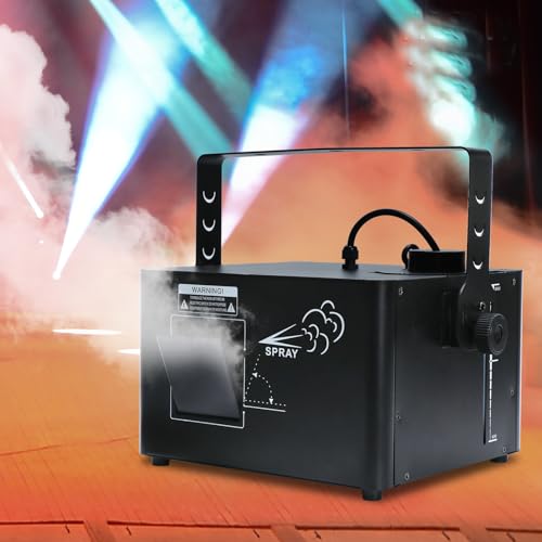 Smoke Fog Machine 1500W Portable Hazer Haze Machine, Indoor Outdoor DMX Fog Machine for Stage Party DJ Disco, DMX512/Remote/Button Control, 10000m³/min Fog Output, 1L/0.26gal Fuel Tank - size: 1L/0.26Gal Tank