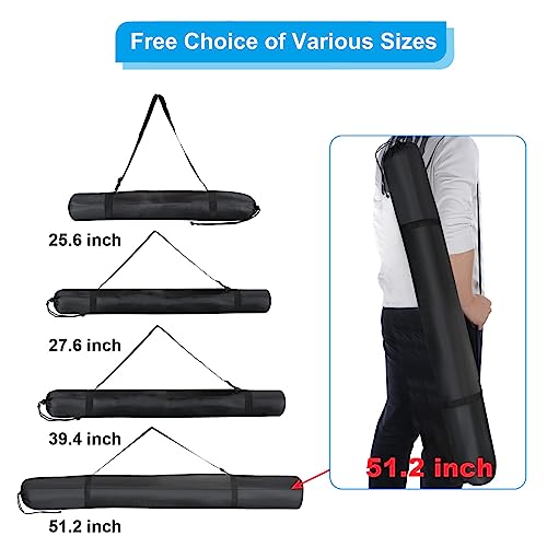 PATIKIL 51 Inch Tripod Monopod Case Bag, Nylon Camping Foldable Tripod Carry Case Storage Bag with Shoulder Strap for Outdoor Travel, Black - size: 51 Inch