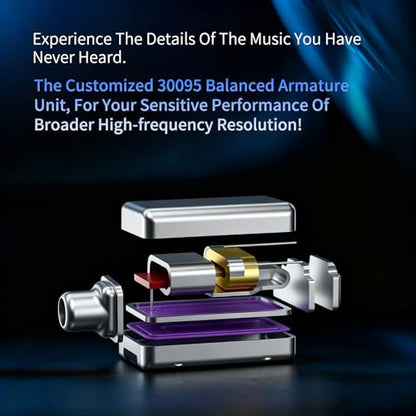 KZ ZSN Pro Dynamic Hybrid Dual Driver in Ear Earphones Detachable Tangle-Free Cable Musicians in-Ear Earbuds Headphones (Blue Without Mic) | Dynamic / balanced armature Hybrid Dual Driver in Ear Earphones Detachable Tangle-Free Cable Musicians Headphones