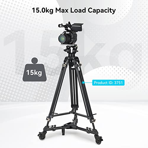 SmallRig Universal Photography Tripod Dolly, Heavy Duty with 3" Rubber Wheels, Adjustable Legs and Carry Bag, 33 lbs Capacity Tripod Wheels for Canon for Sony Cameras Camcorder Video Lighting- 3986 - style: 33lbs Capacity