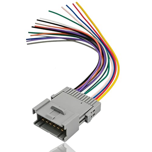 Car Radio Audio Receiver Wiring Harness Kit, Automotive Stereo Radio Installation Kit, Universal for Chevrolet, GMC and Hummer Aftermarket Car Audio Adapter Wiring Harness