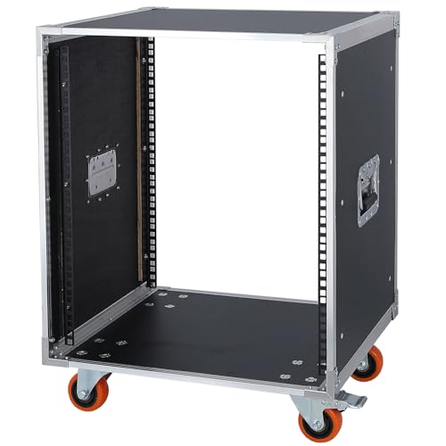 AV Gear Rack 12U Home Audio & Video Stage Stereo Equipment Storage Cabinet Stand On Wheels - 12U 19in Server IT Network Data Devices Storage Rack Cabinet - SC01-12U - size: 12U