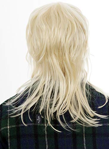 ALLAURA - Garth Wig Blonde Mullet Wigs Men 80s Costumes Mens MulletWig - Joe Dirt Mullet Wig Blonde MulletHair - color: 33-Blonde