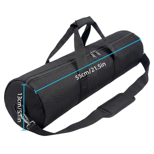 Padded Tripod Carrying Case, Heavy Duty Tripod Bag with Shoulder Strap & Handle, Universal for Mic, Drum Hardware, Speaker, Ring Light, Projector & Light Stand (21.5x5.1x5.1 in) - size: 21.5x5.1x5.1 in