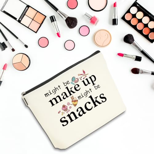 2 PCS Friend Gifts for Women Makeup Bag Snack Bag Funny Gifts Cosmetic Bags | Sister Birthday Christmas Graduation Friendship Gift for Daughter From Mom - might be makeup might be snacks - color: Multicolor 0081