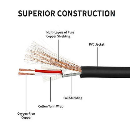 Female XLR to 1/8 Stereo Cable,Balanced XLR to 3.5mm(1/8 inch) TRS Mini Jack Audio Converter Adapter Cable - 1feet/30cm - size: 1 Feet