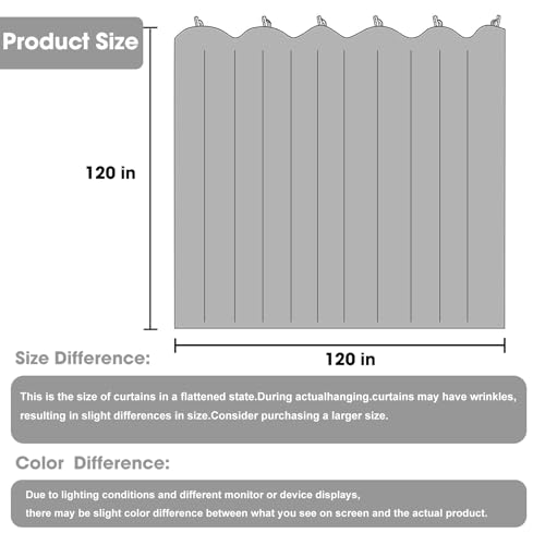 Room Divider Blackout Curtain Track Curtains Wall Dividers Panels Screen for Living Rooms Bedroom Office Privacy Partition Separation, W120 × L120 Inch,1 Panel, Black - color: Black, size: 120"W x 120"L (Pack of 1)