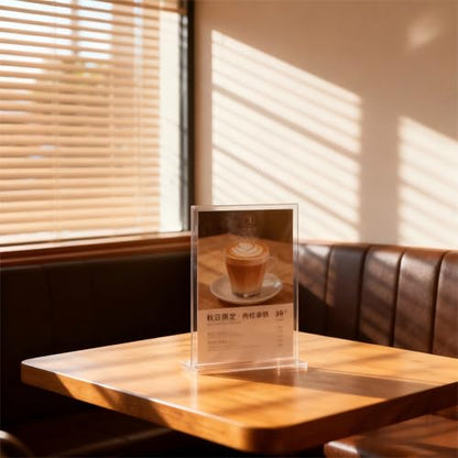 newnewshow 5x7 Acrylic Sign Holder 3Pack, Double-Sided Display Stand, Plastic Card Holder for Business, Office, Party - size: 3 pack