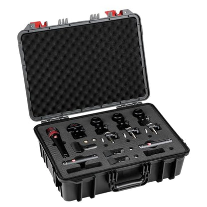 SE ELECTRONICS V Pack Arena Black Drum Mic Kit for Toms, Snares & Bass Drums - Includes 1 V Kick, 3 V Beats, 3 V Clamps, 1 V7 X Instrument Microphone, 2 sE8 Condensers & More - color: V Pack Arena Black
