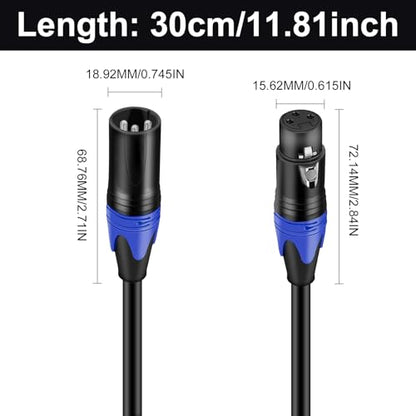 Poyiccot XLR Splitter Cable 1 Male to 2 Female, 3 Pin XLR Splitter Balanced Microphone Cable Combiner Y Cord, 1 Male to 2 Female Audio Microphone Adapter for Stero Mic, Audio Track, 11.8inch - style: 1 Male to 2 Female