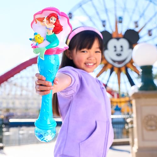 Disney Store Official The Little Mermaid Ariel & Flounder Light & Sound Bubble Wand - Interactive LED Toy, Perfect for Kids & Fans - Ideal for Outdoor Play & Parties, Durable and Safe - style: Ariel & Flounder