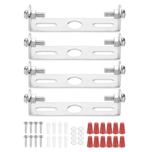 4 Set 65mm 2.56" Universal Light Fixture Mounting Bracket Kit - size: 65mm (2.55")