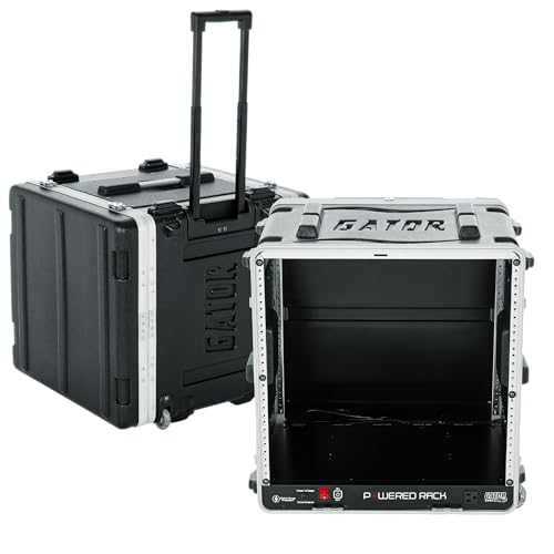 Gator Cases Rolling Lightweight Powered 10U Rack Case (GRR-10PL-US) - size: 10U Rack Space - Powered