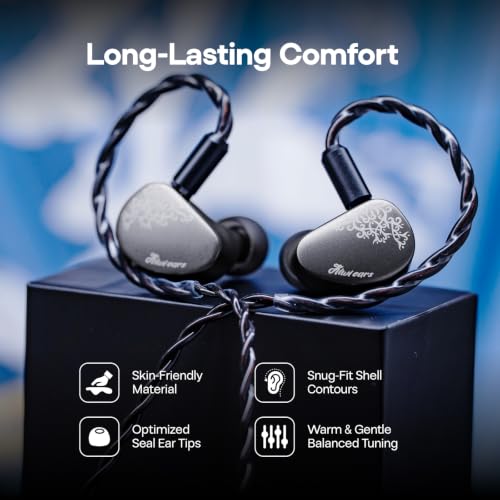 Linsoul Kiwi Ears Cadenza II 10mm Titanium Driver in Ear Monitor IEMs | KARS 2.0, Precise Tonal Balance, CNC Aluminum Faceplate, 2Pin Cable for Audiophiles Gaming, Grey, 3.5mm without Mic - color: Grey