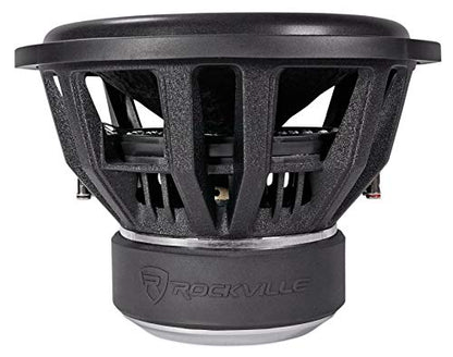Rockville Destroyer 15D1 15" Dual 1-Ohm Competition Car Audio Subwoofer | USA Made Voice Coils, 8000W Peak, 2000W RMS, Dual 1-Ohm, Triple-Stacked 300 Oz Magnets, Cast Aluminum Basket, 35mm XMAX