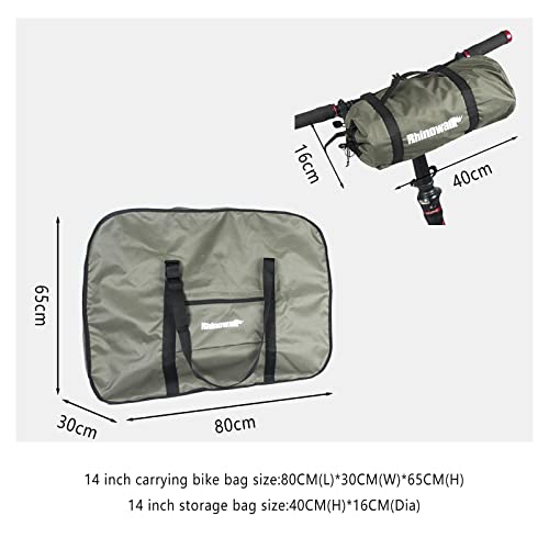 CamGo 20 Inch Folding Bike Bag - Wear-resistant Bicycle Travel Case Outdoors Bike Transport Bag for Cars Train Air Travel (Army Green, 20 inch) - color: Army Green