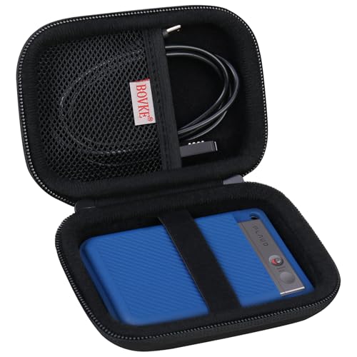 BOVKE Carrying Case for PLAUD Note AI Voice Recorder and Magnetic Protective Case, PLAUD Note Digital Audio Recorder Storage Bag Holder with Extra Space for Charging Cables, Magnetic Ring, Black