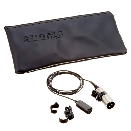 Shure SM11 Omnidirectional Miniature Dynamic Lavalier Microphone with Flexible, Long-Life Cable, Tie Clasp Assembly, Tie Tack Assembly, Connector Belt Clip and Zippered Carrying Bag (SM11-CN) - style: SM11-CN