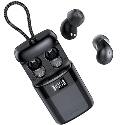 Sleep Earbuds Bluetooth 6.0 in Ear, 2026 New Mini Sleep Headphones with Sleep Monitor and APP, Sleepbuds for Side Sleepers, 48H Playtime Sleep Earphones with Personal Alarm/Small Earplugs, D-Black