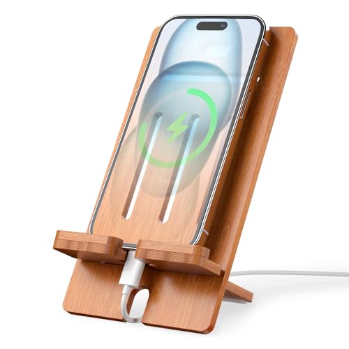 Pezin & Hulin Bamboo Cell Phone Stand, Slim Version -Brown - color: Slim (Brown)
