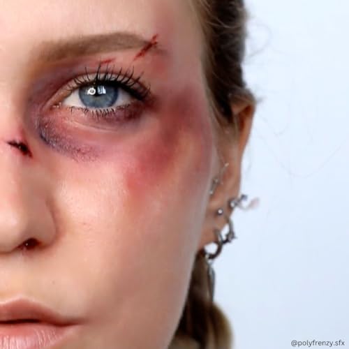 Mehron Makeup Tri-Color Halloween Makeup Palette- BRUISE | 4 Shades of Mehron Greasepaint in 1 Easy to Use Palette. Perfect for Quick Costume Looks. Cruelty Free & Made in the USA. - color: Bruise