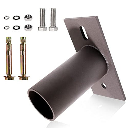 Slip Fitter Adapter Bracket with 2-3/8in OD Tenon | Light Fixture Mounting Bracket Rustproof Rainproof for Outdoor Parking Lot Lights Flood Lights , Durable Steel, Dark Bronze - size: Slip Fitter Adapter 1 Pack