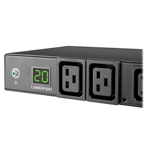 Tripp Lite PDU Metered 8 C13 2 C19 3.2/3.8kW 208/240V L6-20P 6ft Cord 1URM (PDUMH20HVL66) - style: 20 Amps / Short Power Cord