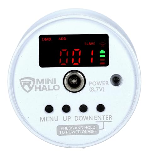 Rockville 4 Pack MINI Halo White DJ Wash Lights + Bag, Wireless DMX, 17 Hour Battery, Wireless DMX, RF Remote | Wireless DMX, RF Remote, 10-17 Hr Runtime, Compact Aluminum, Sound Activated, LCD Display, Adjustable 31-64 Degree Lens - color: White