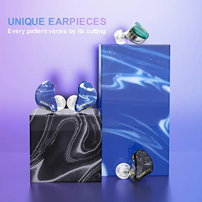 BASN Triple Driver in Ear Monitor Headphones for Musicians (Cosmic Black) - color: Black