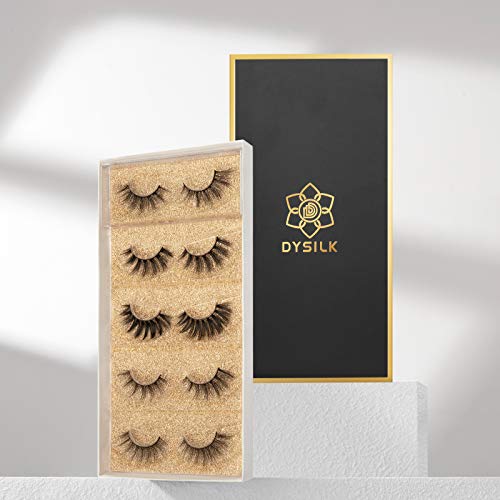 DYSILK Fake Eyelashes Mink Lashes 5 Pairs Eyelashes Natural Look