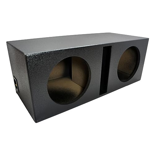 American Sound Connection Dual 15" Subwoofer Universal Fit Vented Port Sub Box Speaker Enclosure - Armor Coated
