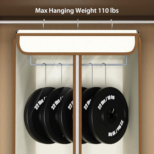 Univivi Garment Bags for Hanging Clothes, Cloth Bag 54 In, 2 PCS, Beige - color: Beige, size: 54"-2PCS