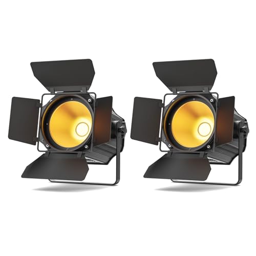 200W Dual-Color COB Stage Lights, 3200K-6500K Adjustable Warm and Cool White Par Can Lights Spotlights with DMX Control, Uplights for Weddings Events Theaters Indoor Outdoor(2-Pack) - size: 2 Pack