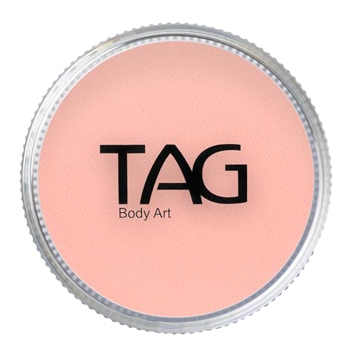 TAG Professional Face and Body Paint, Pastel Peach 32gm, non toxic, hypoallergenic, easy to wash off, ideal for Kids Parties, Halloween, Cosplay and Events