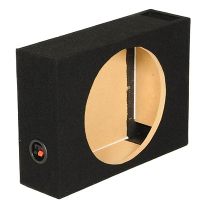 QPower Single 12" Vented Shallow Subwoofer Box, Black Carpet Exterior | Solid 5/8" MDF Construction for Vehicle Stereo Equipment and Bass Sound Systems - style: 12" Vented