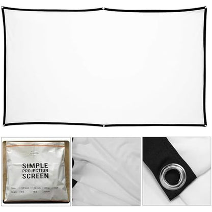 Portable Holographic Rear Projection Screen: 85x48 Inch, Wide Format Foldable and Portable Double Sided Projector Film with Anti-Crease, for Home Theater, Film Nights and Halloween Videos