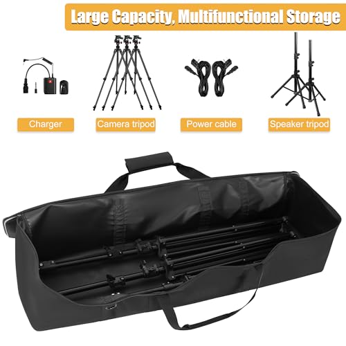 Multifunctional Tripod Bag 45 X 10 X 10 Inches / 114 X 25 X 25 cm Heavy Duty Tripod Carrying Case with Handle for Lights, Speakers, Cameras, Booms, Microphone Stands, Black - size: 45 X 10 X 10 Inch